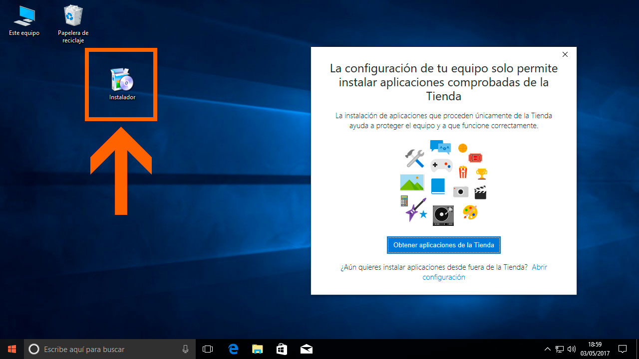 Restricción de origenes del software