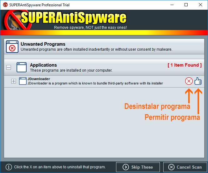 SUPERAntiSpyware Unwanted Programs
